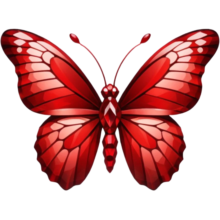 dark red crystal butterfly emoji