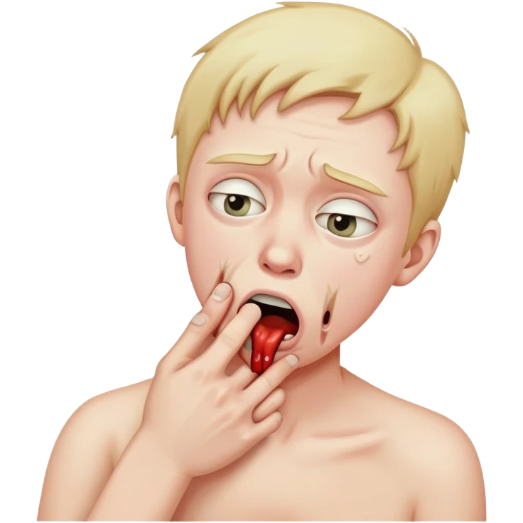 guy choking himself emoji