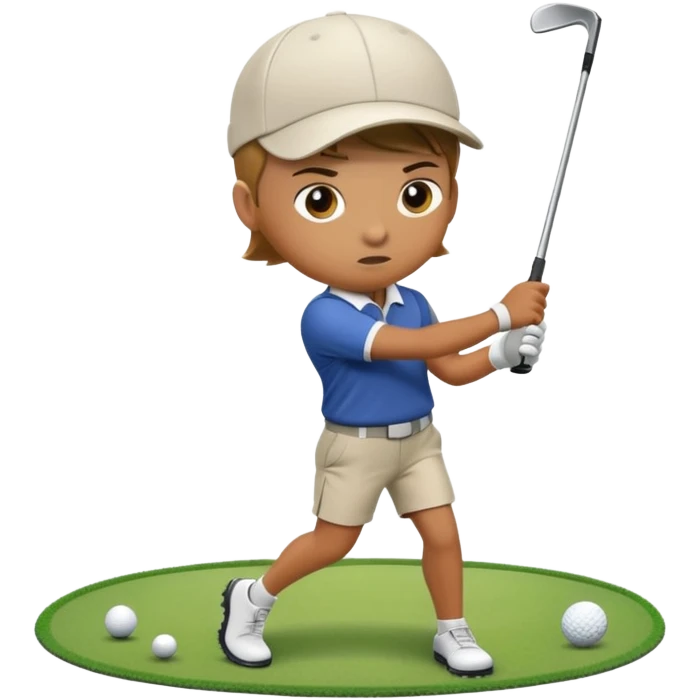 Hitting long drive golf emoji