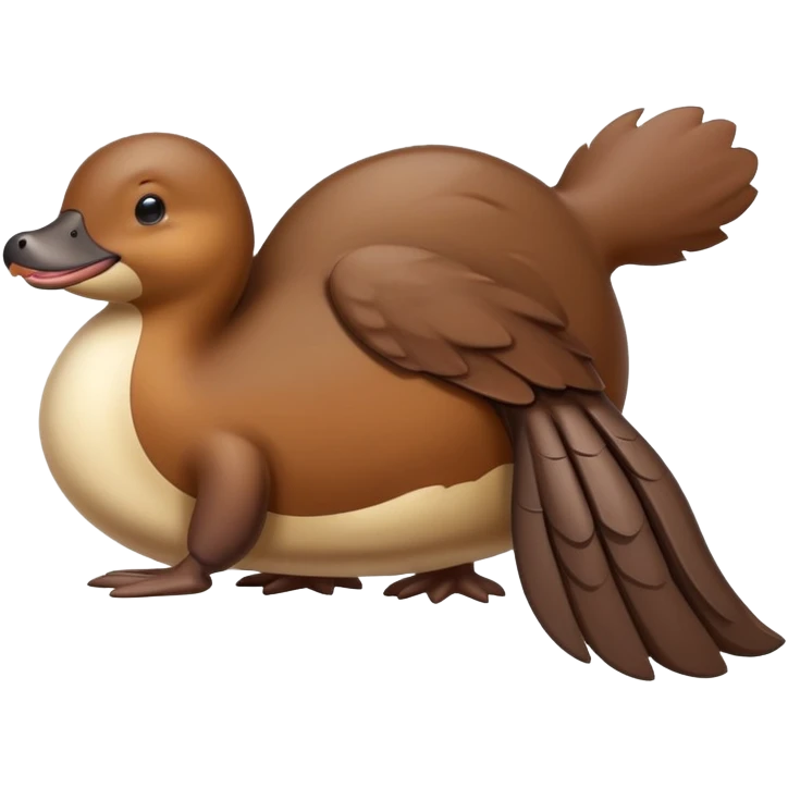 cute platypus with duck bill and beaver tail emoji