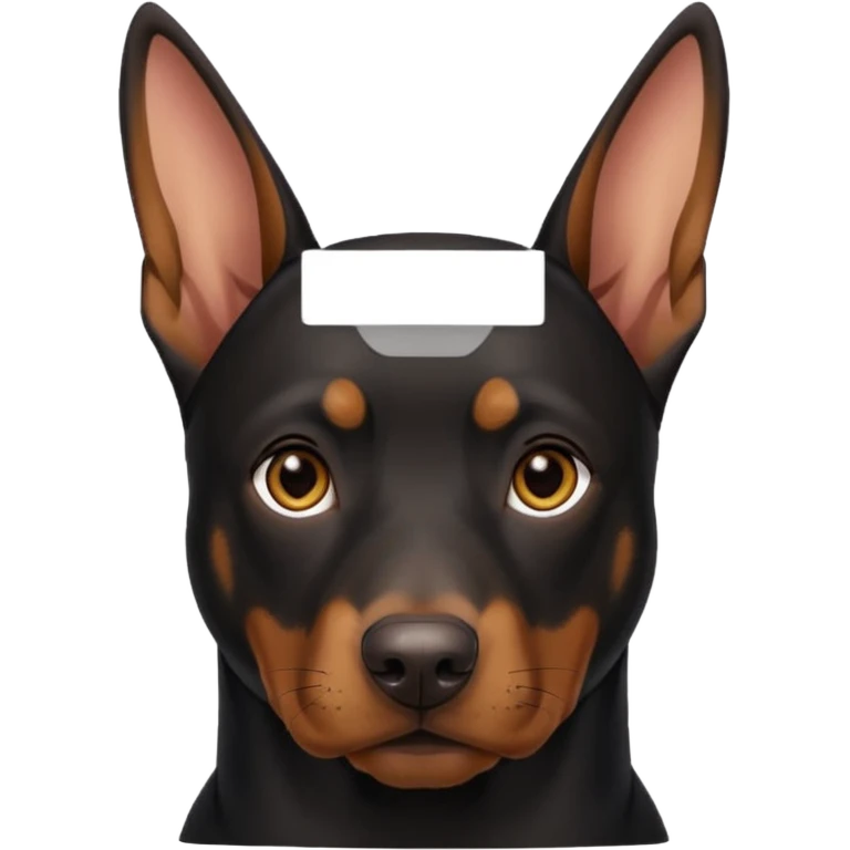 Dobermann on cropped ears emoji