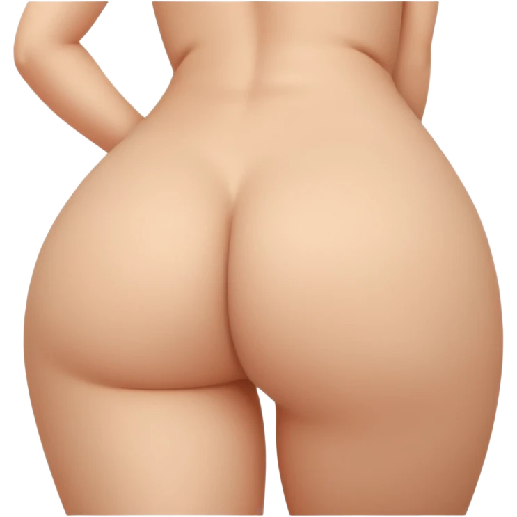 Nude woman showing butt emoji