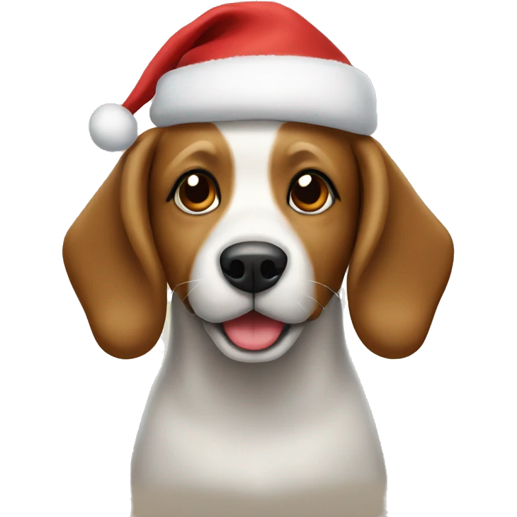 Christmas dog emoji
