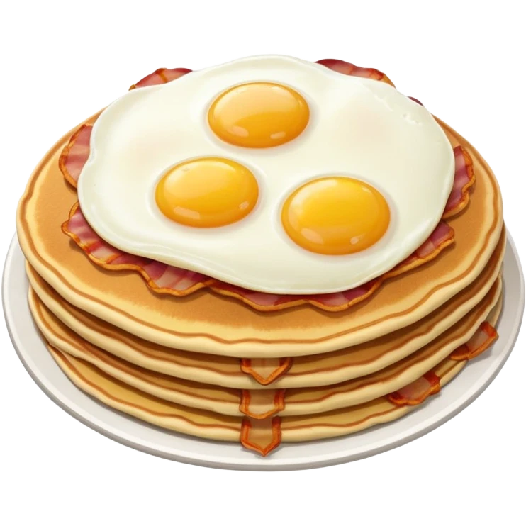 Pancakes and eggs and bacon emoji