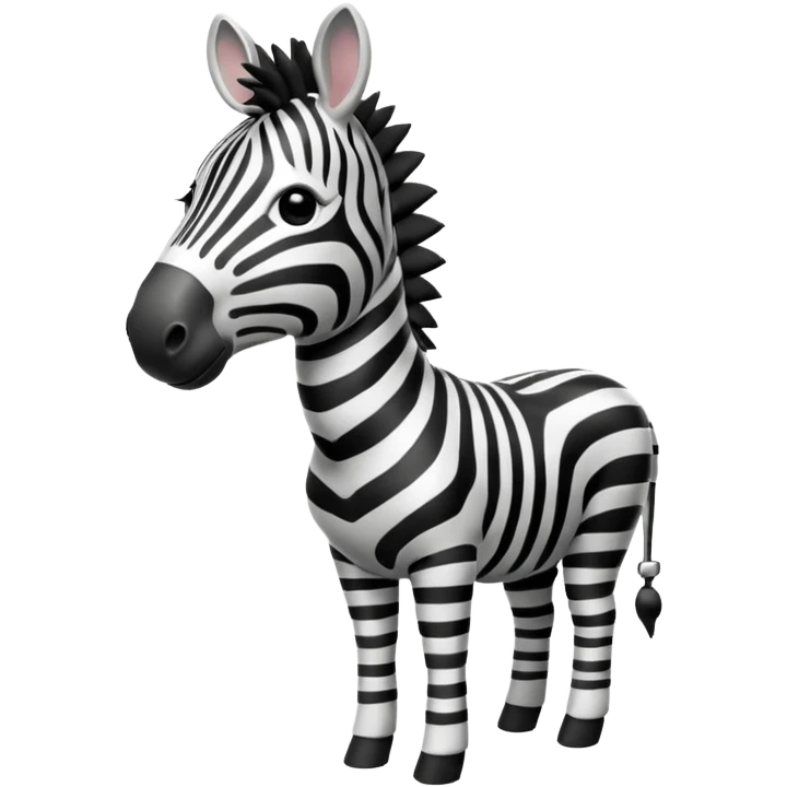 A zebra listening to music emoji