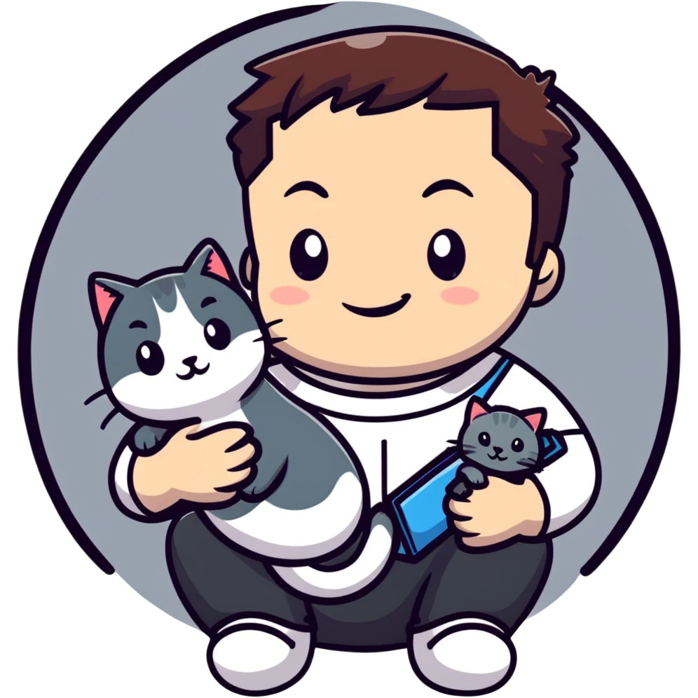 Elon holding a cat emoji