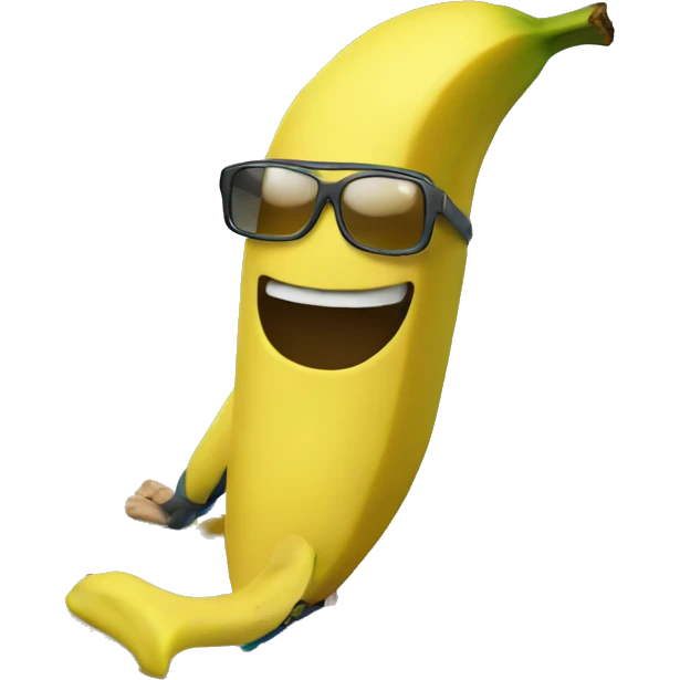 Surfing banana  emoji