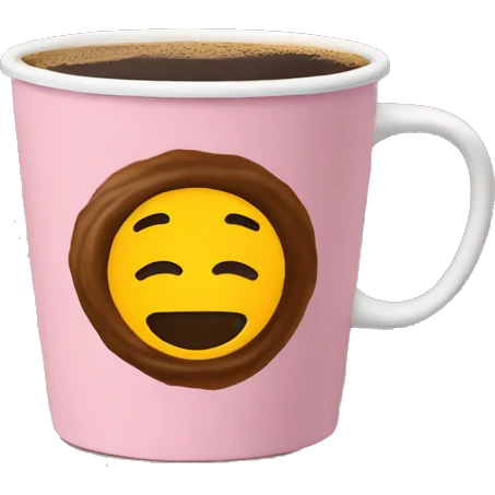 Coffee   in a rosa beker from starbucks emoji