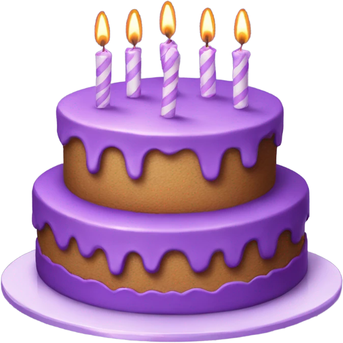 Purple birthday cake  emoji