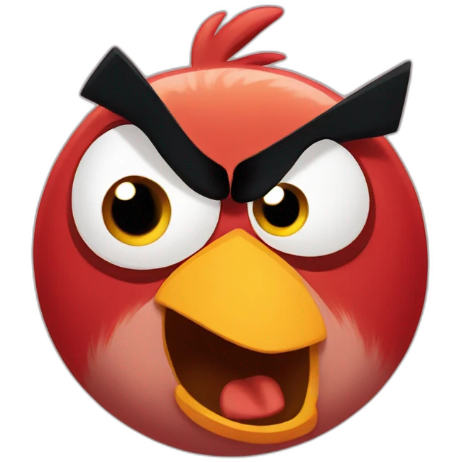 Yelling angry birds emoji