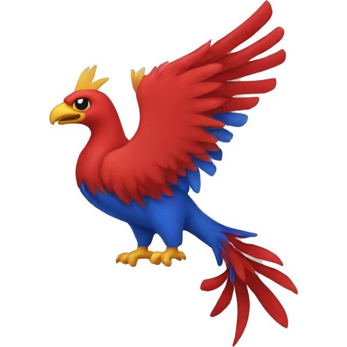 Red Phoenix blue  flag emoji