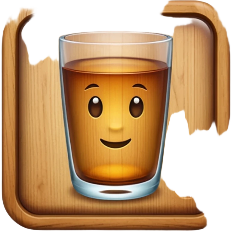 Create me an Emoji of a glass made of wood from the game Sea of Thieves emoji