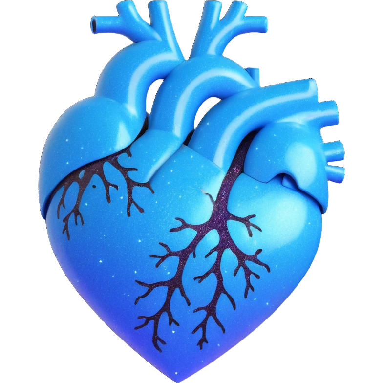 heart with blue glitter emoji