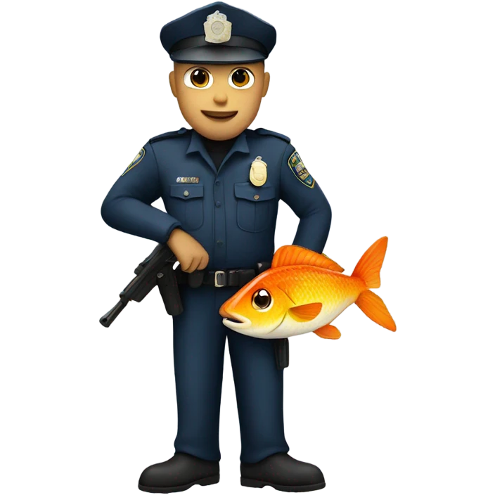Police with a fish emoji