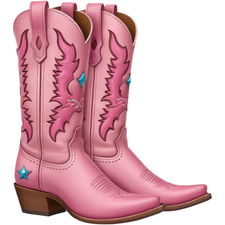 pink cowboy boots emoji