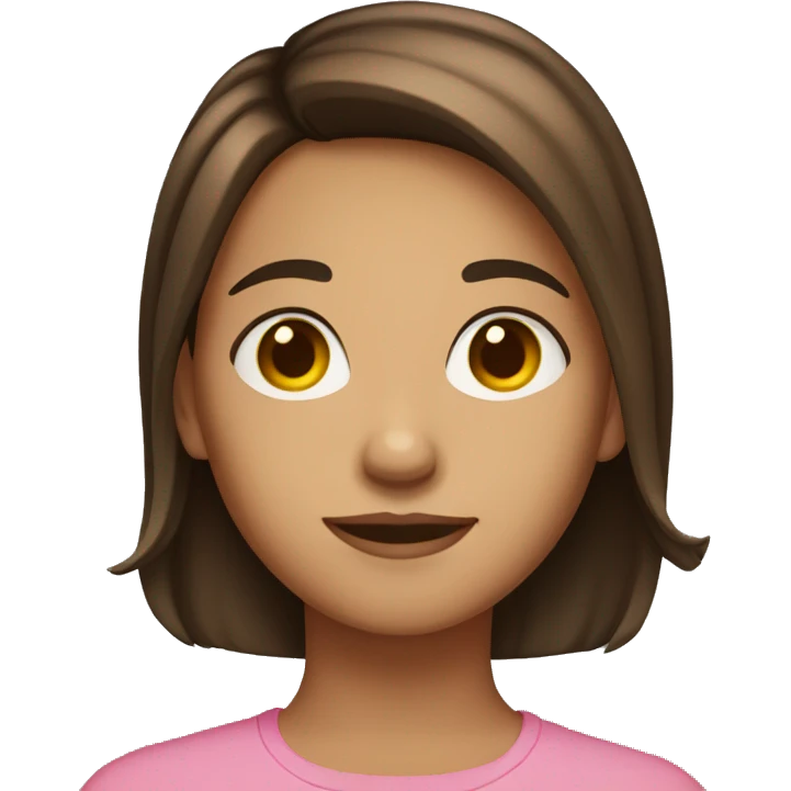 Girl with midlenght brown hair emoji