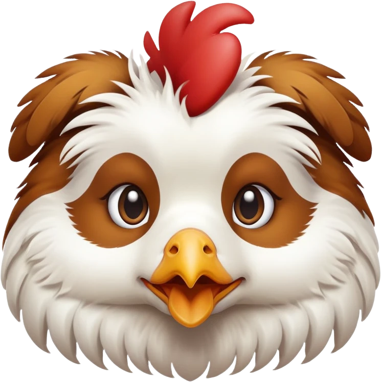 Perro con cara de pollo  emoji