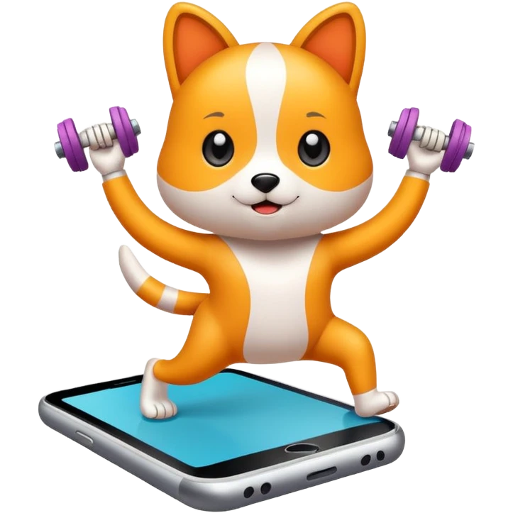 generate a logo for me. We're doing a AI virtual pet company. This pet will help with your fitness. Track your workout record and health status. And it will assign tasks to you and push you to keep fitness

we should do "cartoon" style. Color should be matching the topic of fitness emoji