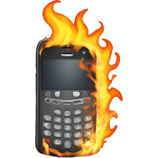phone on fire emoji