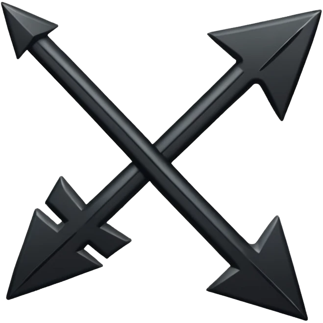 black arrow pointing right, iOS emoji style, flat, clean, minimal, transparent background emoji