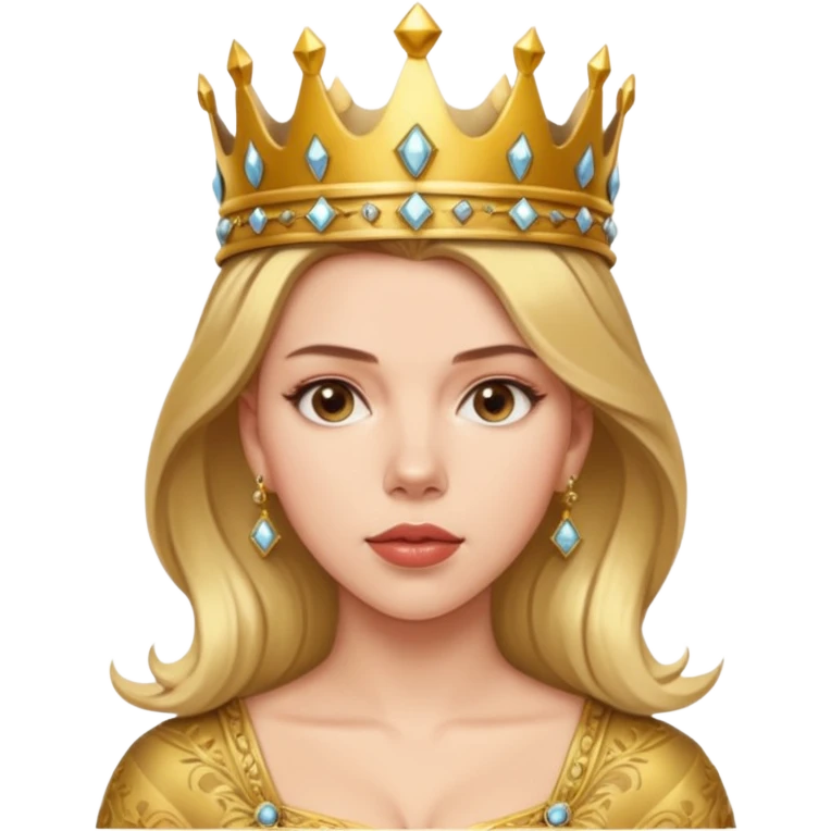 Scarlett Johansson, wearing crown  emoji