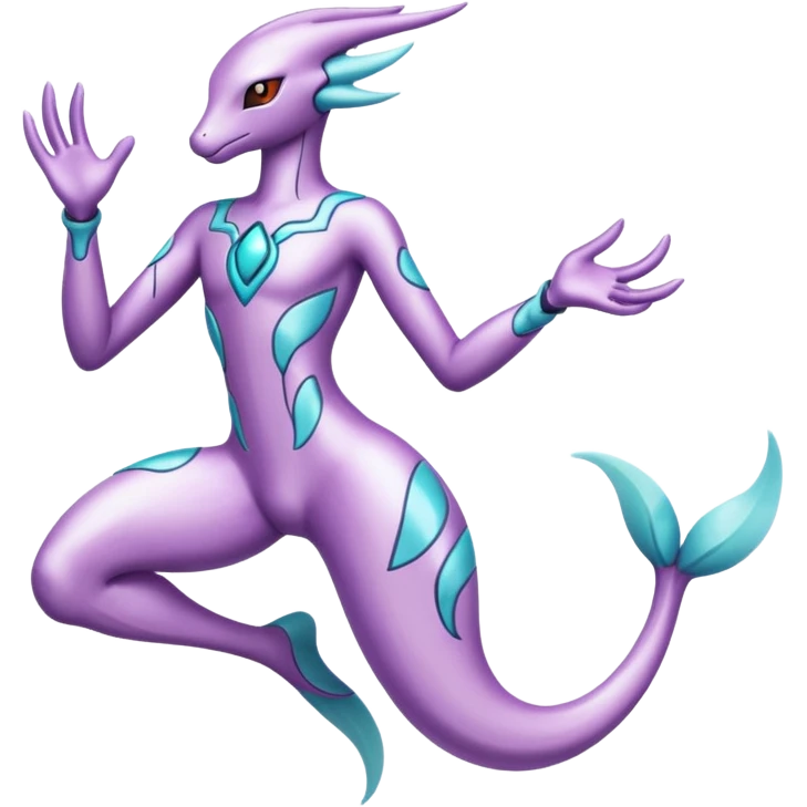 Patterned Lilac Aquatic Deoxys-Reshiram-god emoji