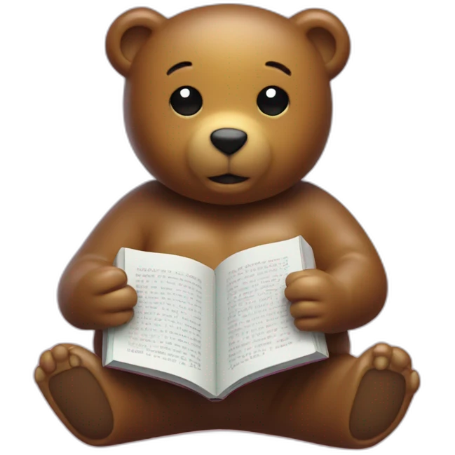 gummy bear reading a book emoji