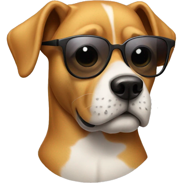 Dog wearing sunglasses  emoji
