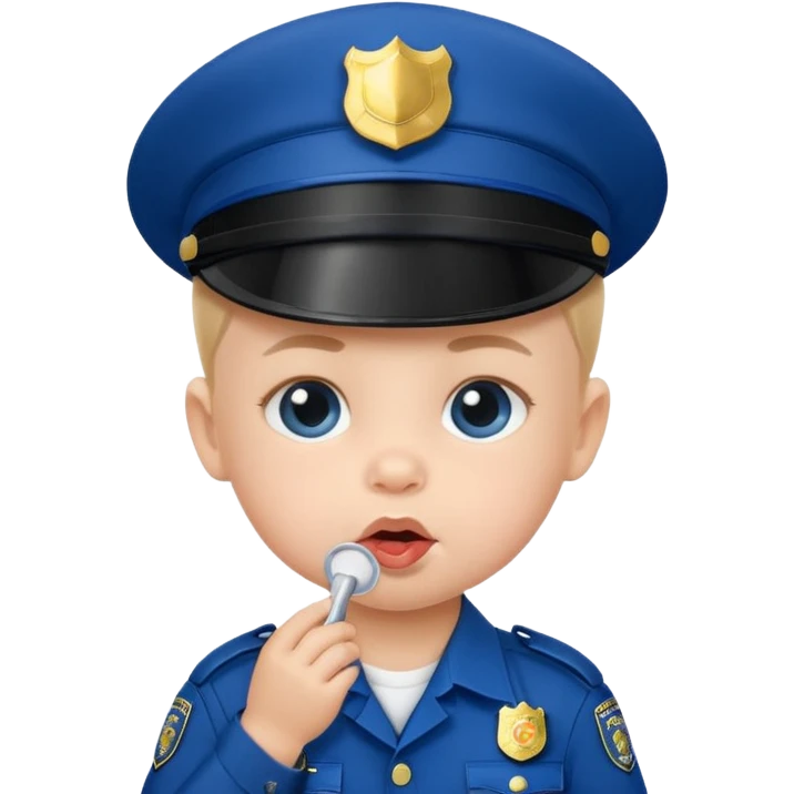 baby police with teat in mouth emoji