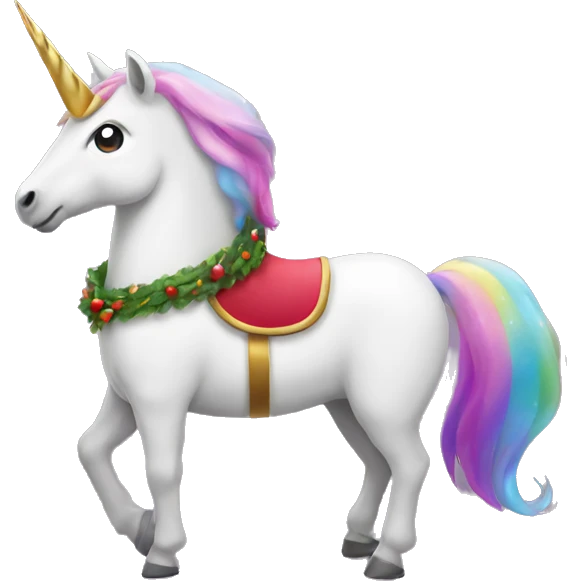Holiday unicorn  emoji