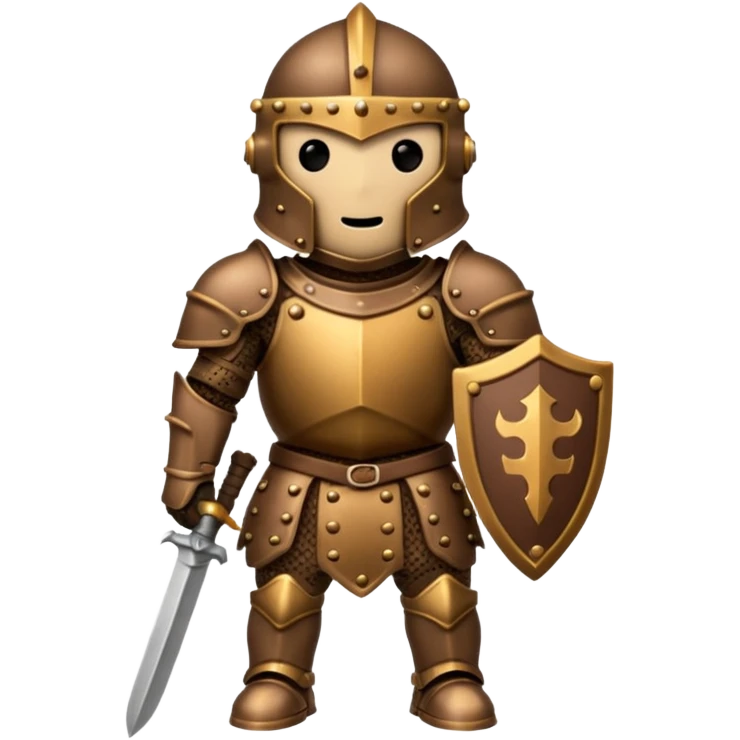 cookie that is a knight because it is a tough cookie but it doesnt have a face instead its just a chocolate chip cookie emoji