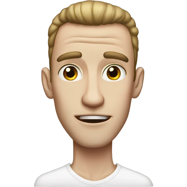 super skinny extremely white guy with bad acne emoji