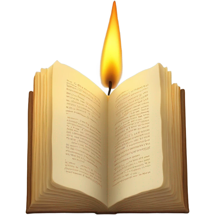 Book with candle emoji
