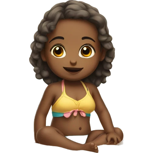 baby girl on the beach emoji