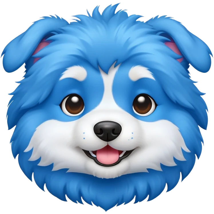 Cute blue dog emoji
