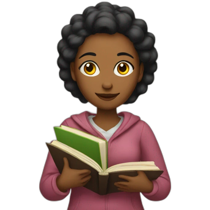 Woman with books emoji