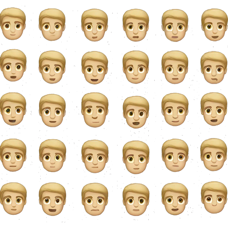 blond hair, male, brown eyes, hey emoji