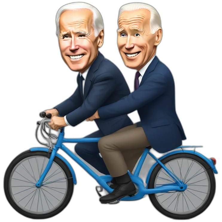 Biden,Putin riding bicycle emoji