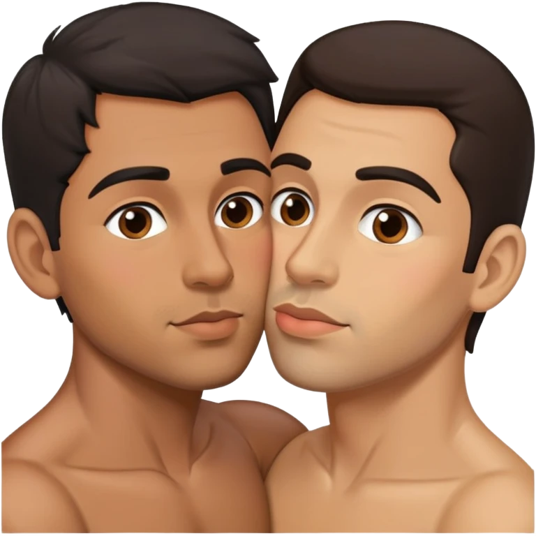 Gay Hispanics kissing emoji