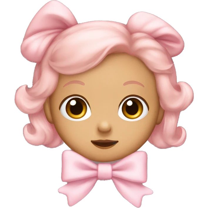 baby pink bow emoji