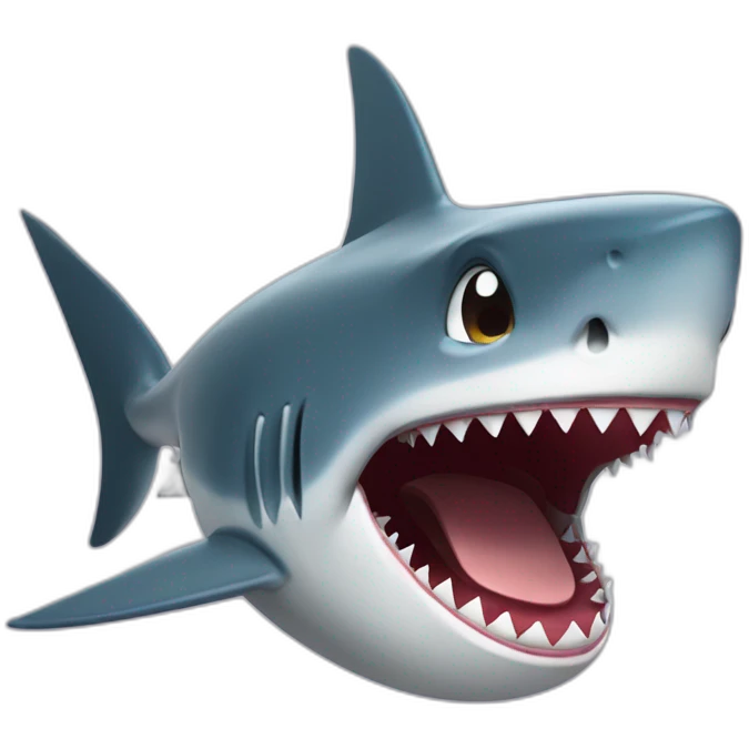 Shark smiling like joker emoji