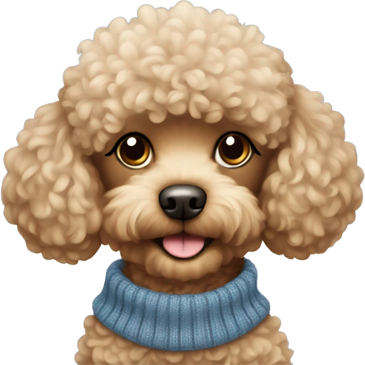Toy poodle wearing sweater emoji