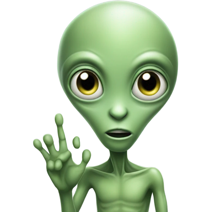 Alien talking emoji