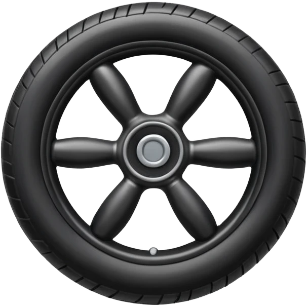 he aircraft's landing gear is one inflated, plump wheel with a strut, black in color, cartoon-style emoji