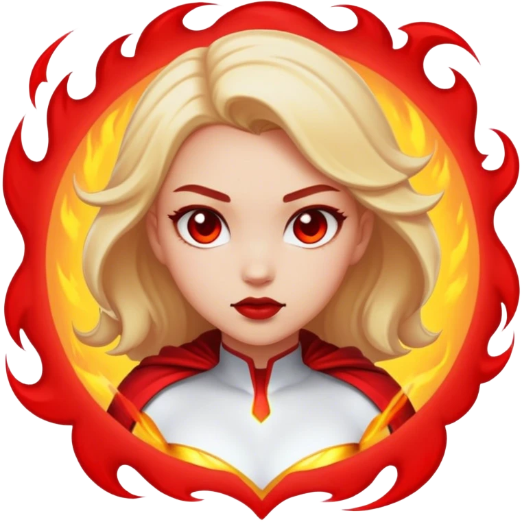 magic girl with red powers emoji