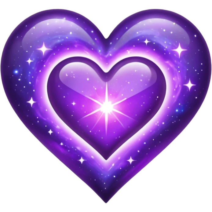 purple galaxy heart transparent emoji