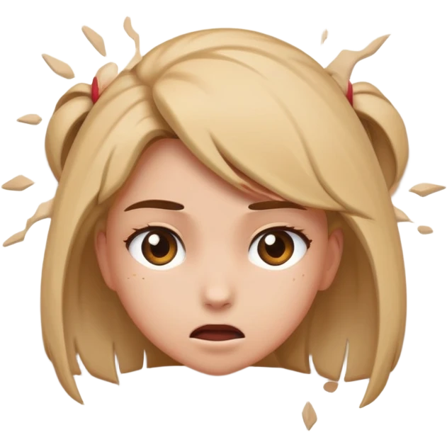 A girl is beating her head in the wall  emoji