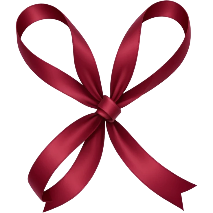 burgundy red ribbon emoji