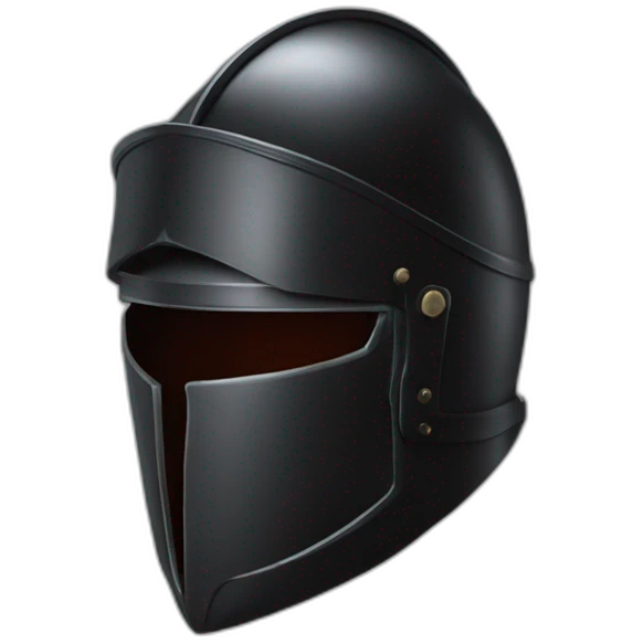chevalier noire casque emoji