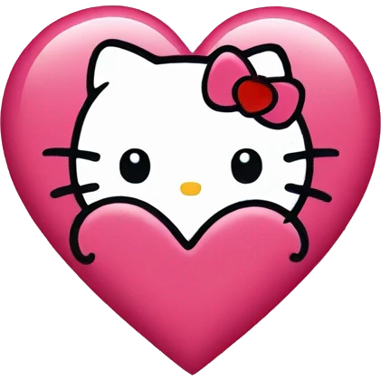 hello kitty heart emoji